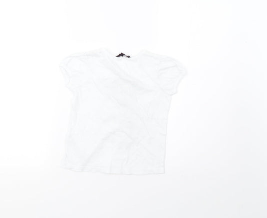 French Connection Girls White   Basic T-Shirt Size 6 Years