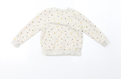 George Girls Grey Polka Dot  Pullover Sweatshirt Size 4-5 Years