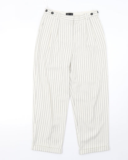 Womens UK Size 6 Topshop Regular Fit  White Trousers