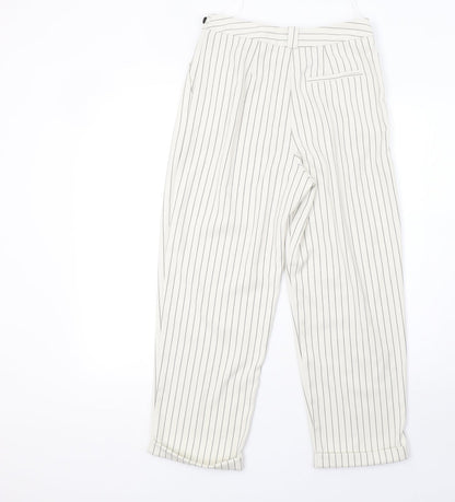 Womens UK Size 6 Topshop Regular Fit  White Trousers