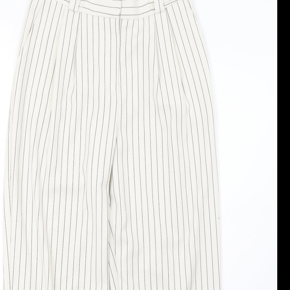 Womens UK Size 6 Topshop Regular Fit  White Trousers