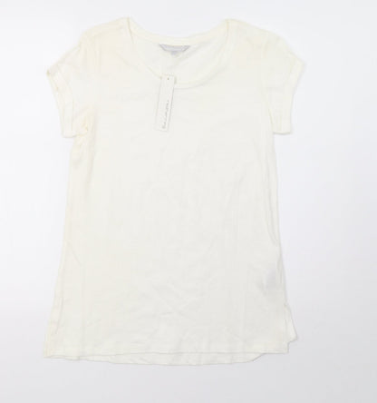 Womens UK Size 10 Red Herring White Basic T-Shirt