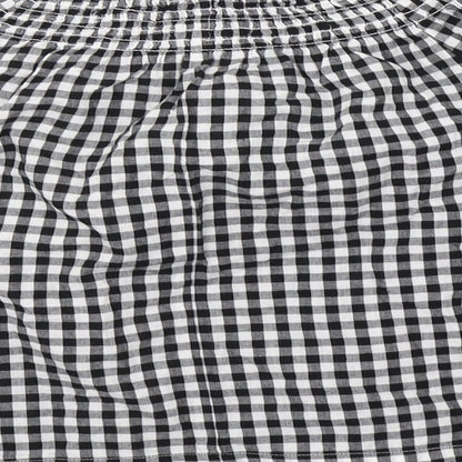 Primark Womens White Check  Basic T-Shirt Size 4