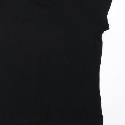 Preworn Girls Black   Basic T-Shirt Size 11-12 Years