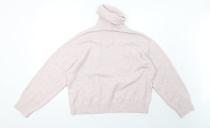 New Look Womens Pink  Knit Pullover Sweatshirt Size M