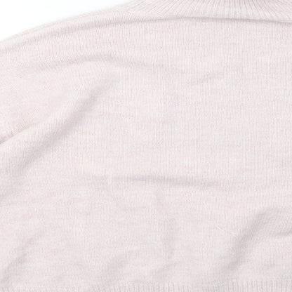 New Look Womens Pink  Knit Pullover Sweatshirt Size M