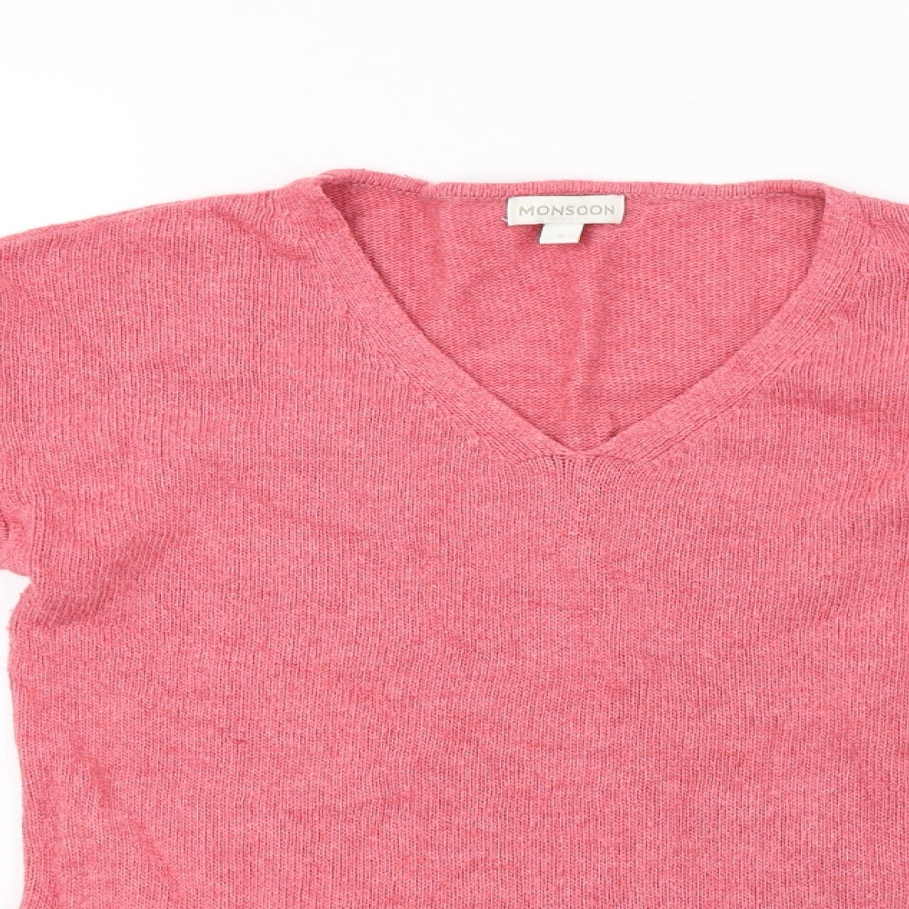 Monsoon Womens Pink  Knit Pullover Sweatshirt Size S