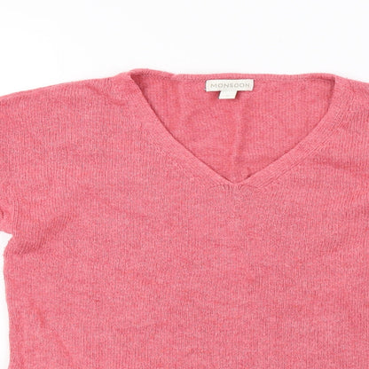 Monsoon Womens Pink  Knit Pullover Sweatshirt Size S