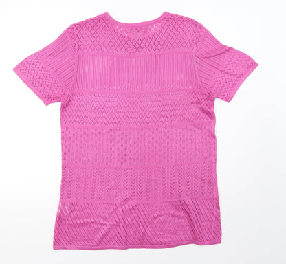 Womens UK Size 16 Damart Purple Basic T-Shirt