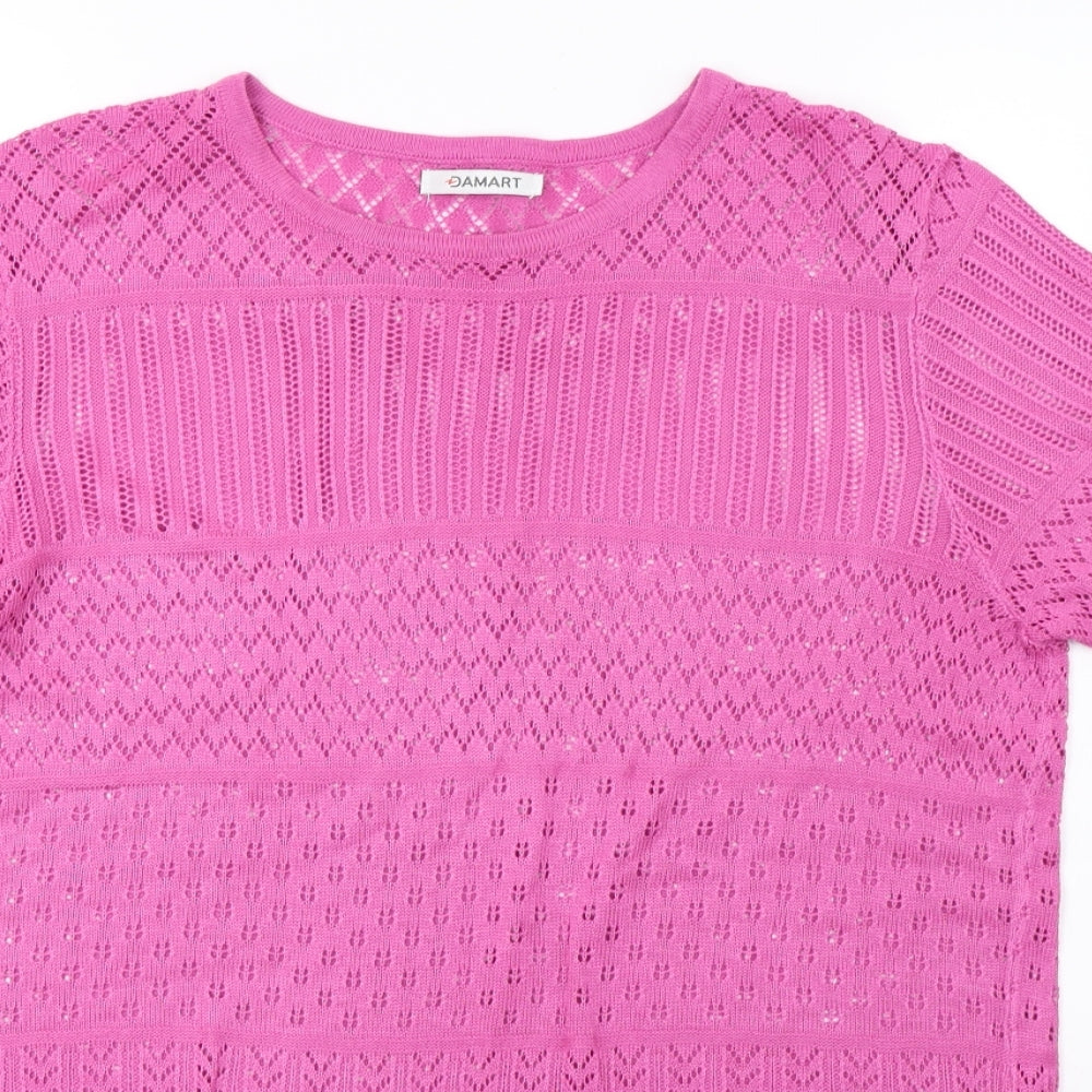 Womens UK Size 16 Damart Purple Basic T-Shirt