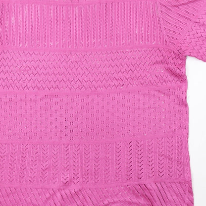 Womens UK Size 16 Damart Purple Basic T-Shirt