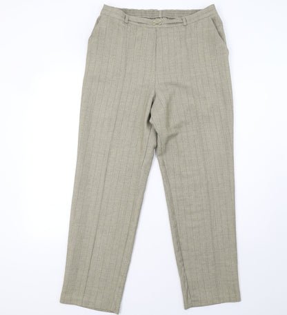 Womens UK Size 14 Marks and Spencer Regular Fit  Green Trousers