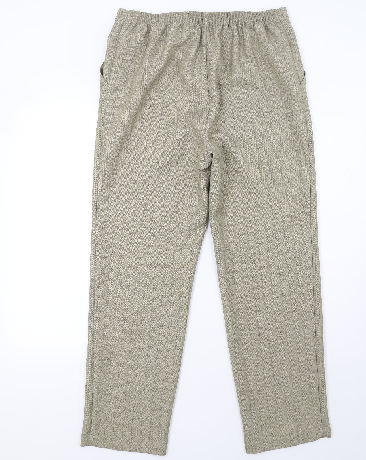 Womens UK Size 14 Marks and Spencer Regular Fit  Green Trousers