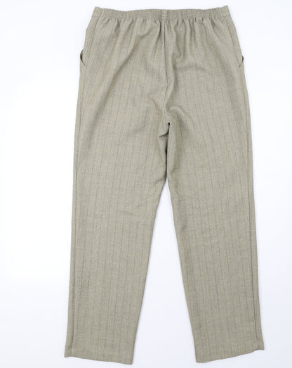 Womens UK Size 14 Marks and Spencer Regular Fit  Green Trousers
