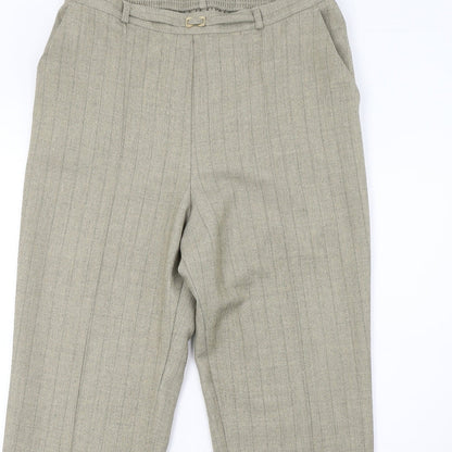 Womens UK Size 14 Marks and Spencer Regular Fit  Green Trousers