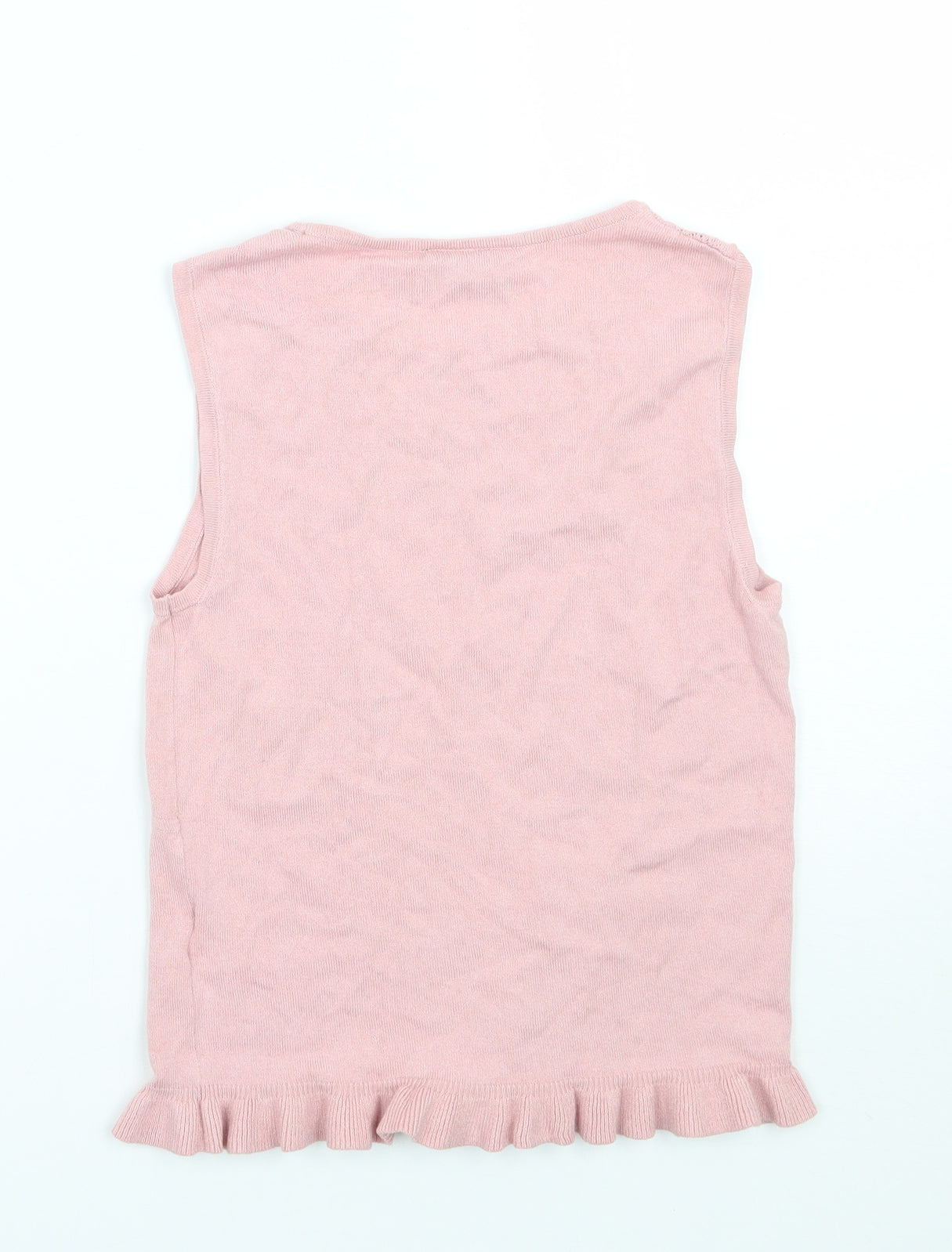 Womens UK Size 8 Topshop Pink Basic T-Shirt