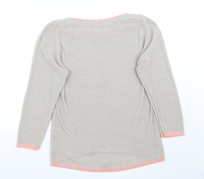 Preworn Womens Pink Striped  Pullover Jumper Size S