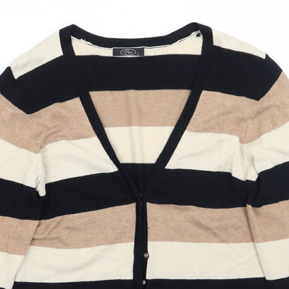 Womens UK Size S BM Brown Cardigan Jumper
