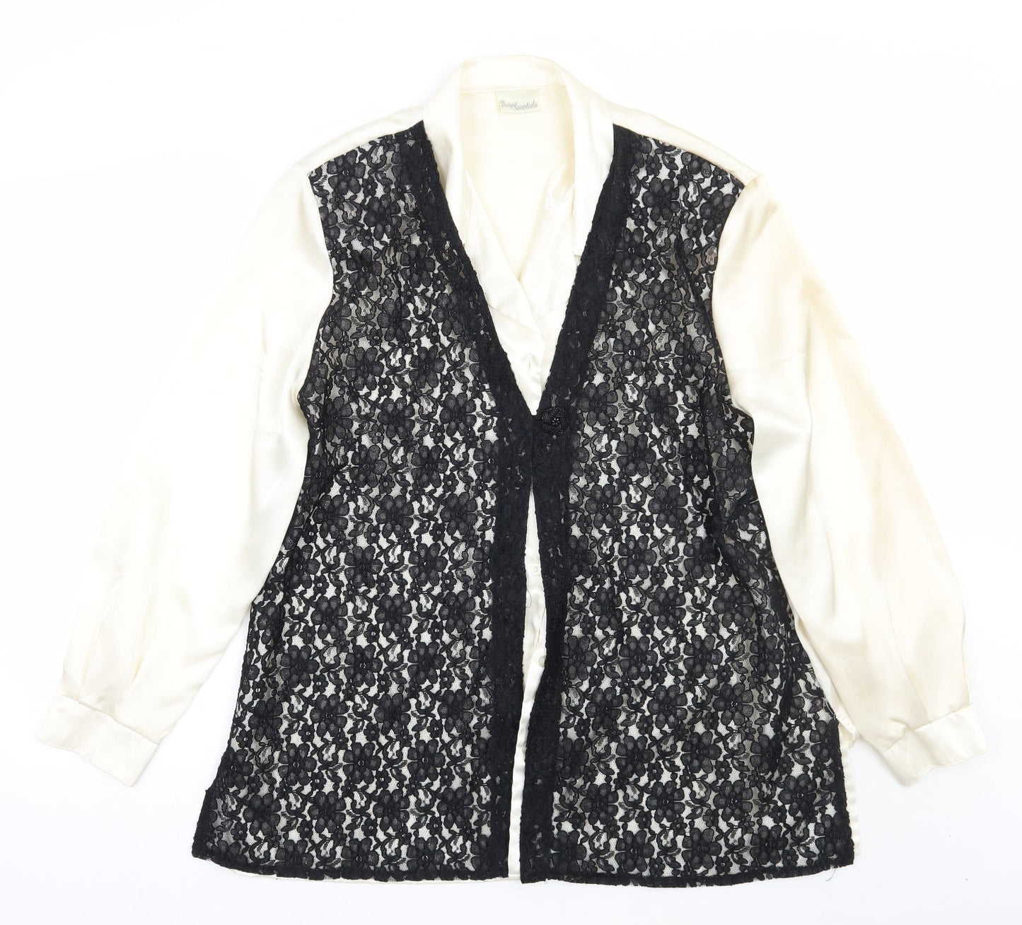 Womens UK Size 20 Design essentials Ivory Basic Button-Up