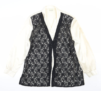Womens UK Size 20 Design essentials Ivory Basic Button-Up