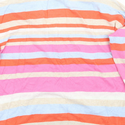 Gap Womens Pink Striped  Pullover Jumper Size S