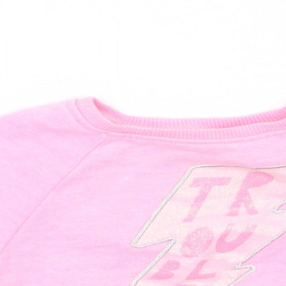 NEXT Girls Pink   Pullover Jumper Size 3-6 Months