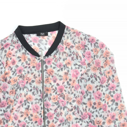 F&F Womens Black Floral  Jacket  Size 8