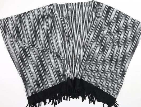 Damart Womens Black Geometric  Wrap Jumper One Size