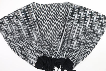 Damart Womens Black Geometric  Wrap Jumper One Size