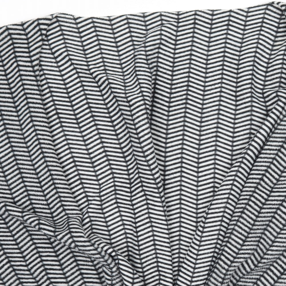 Damart Womens Black Geometric  Wrap Jumper One Size