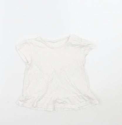 TU Girls White   Basic T-Shirt Size 12 Months