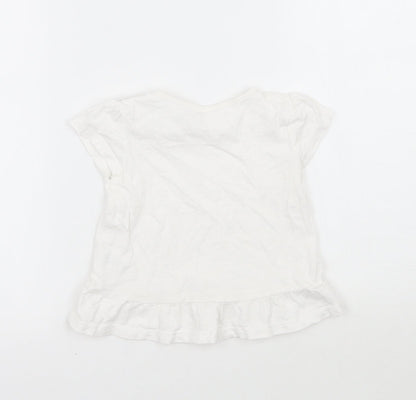 TU Girls White   Basic T-Shirt Size 12 Months
