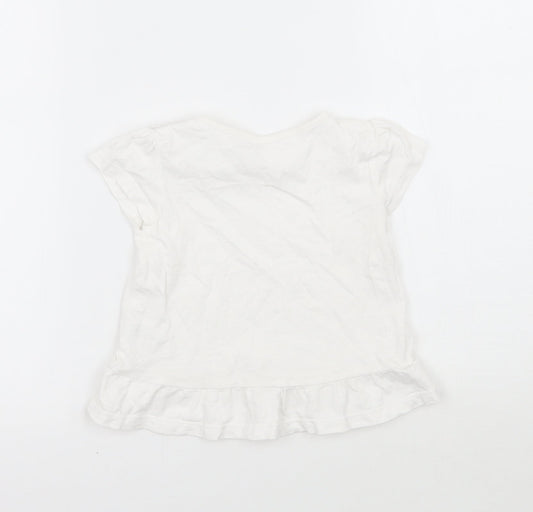 TU Girls White   Basic T-Shirt Size 12 Months
