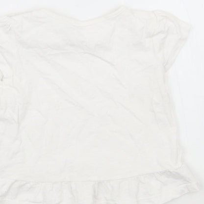 TU Girls White   Basic T-Shirt Size 12 Months