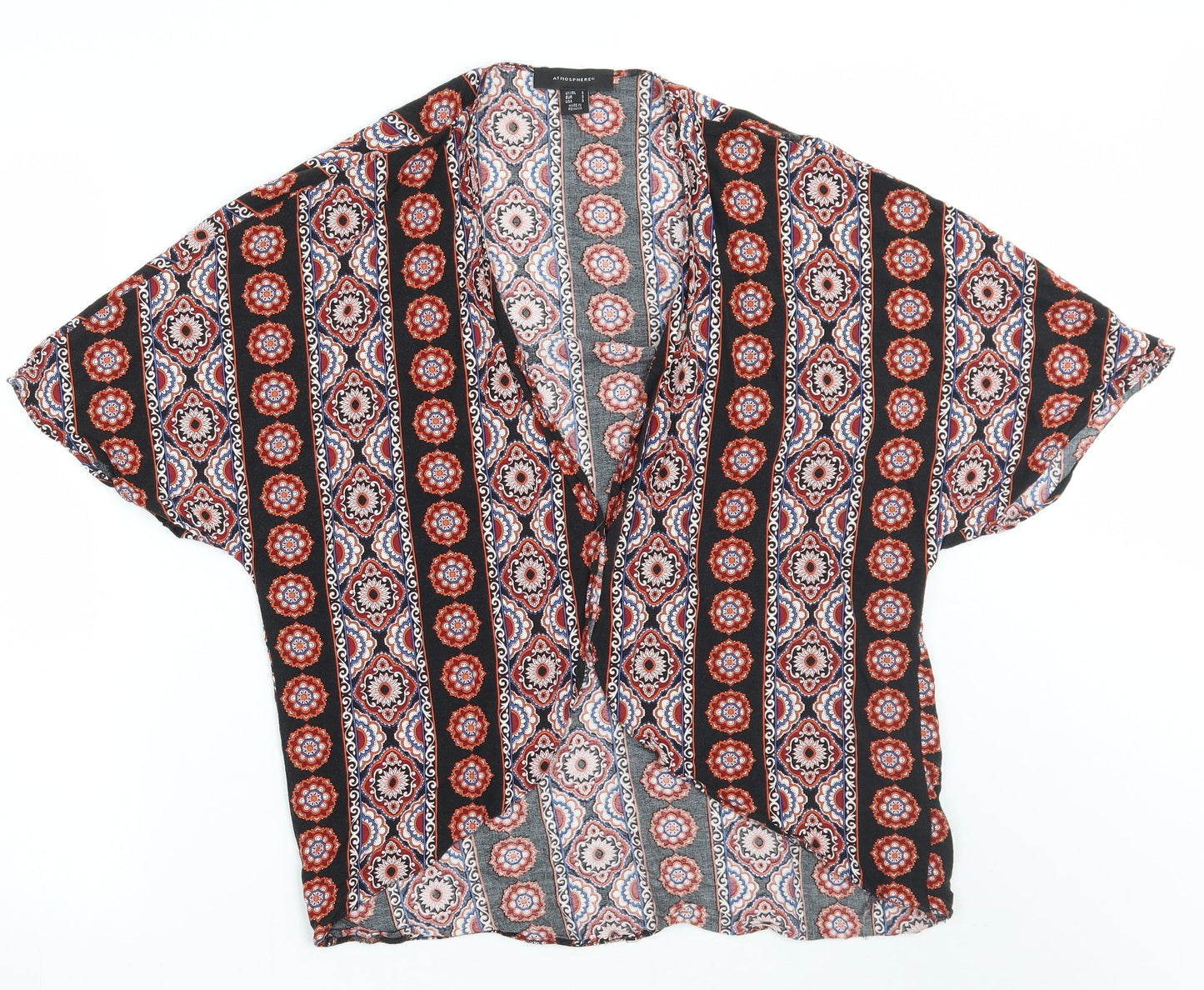 Primark Womens Black Geometric  Cardigan Jumper Size S