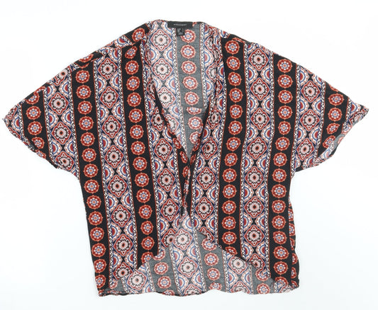 Primark Womens Black Geometric  Cardigan Jumper Size S