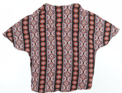 Primark Womens Black Geometric  Cardigan Jumper Size S