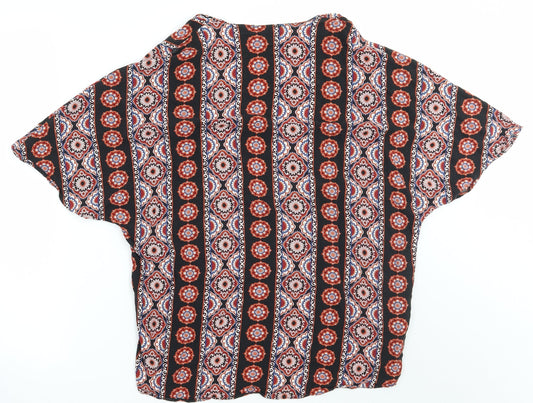 Primark Womens Black Geometric  Cardigan Jumper Size S