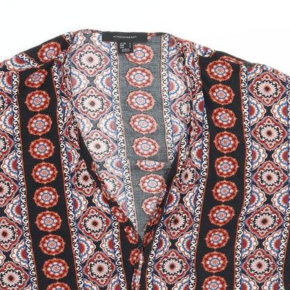 Primark Womens Black Geometric  Cardigan Jumper Size S