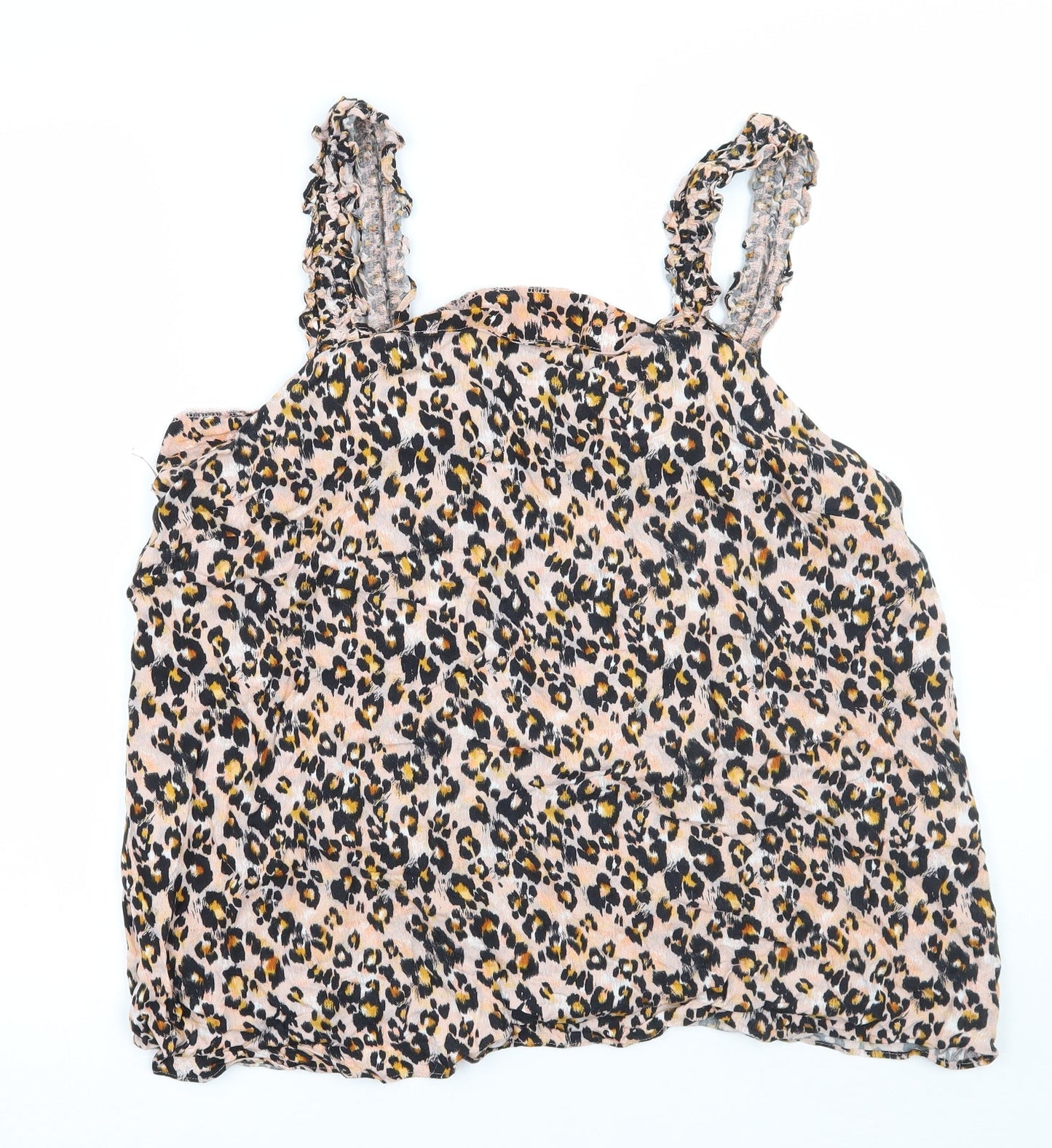 Papaya Womens Pink Animal Print  Basic Tank Size 18