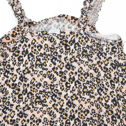 Papaya Womens Pink Animal Print  Basic Tank Size 18