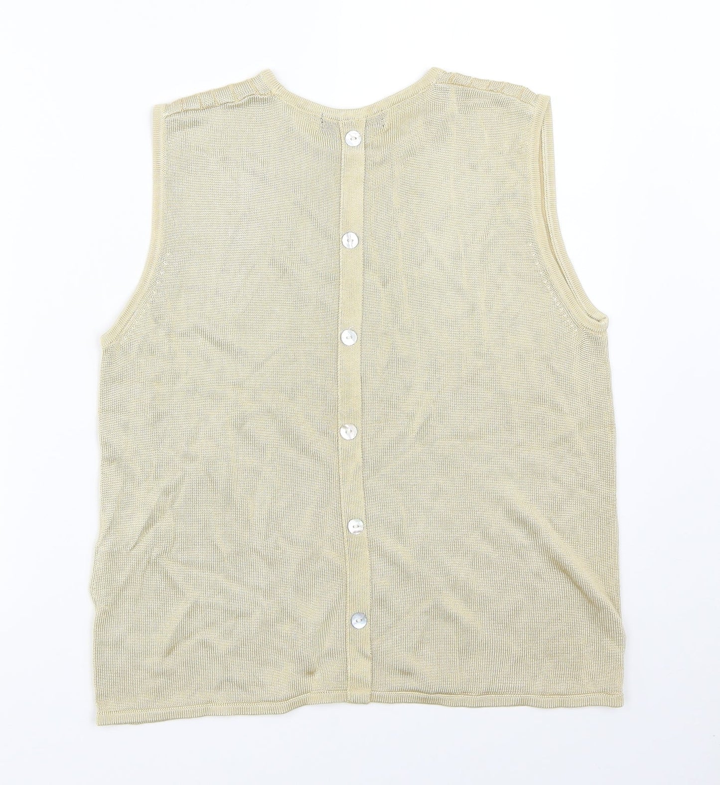 Womens UK Size M HONEY Beige Basic Tank