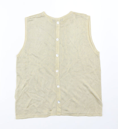 Womens UK Size M HONEY Beige Basic Tank