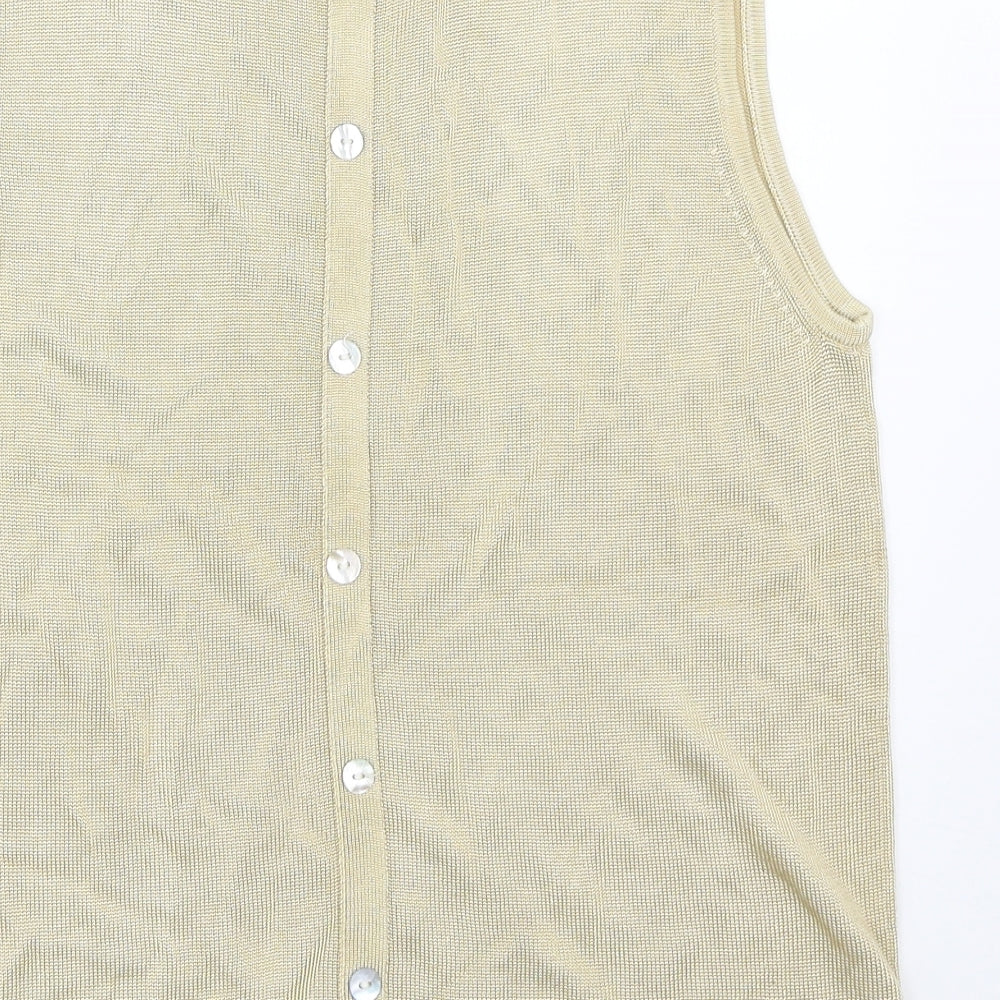 Womens UK Size M HONEY Beige Basic Tank