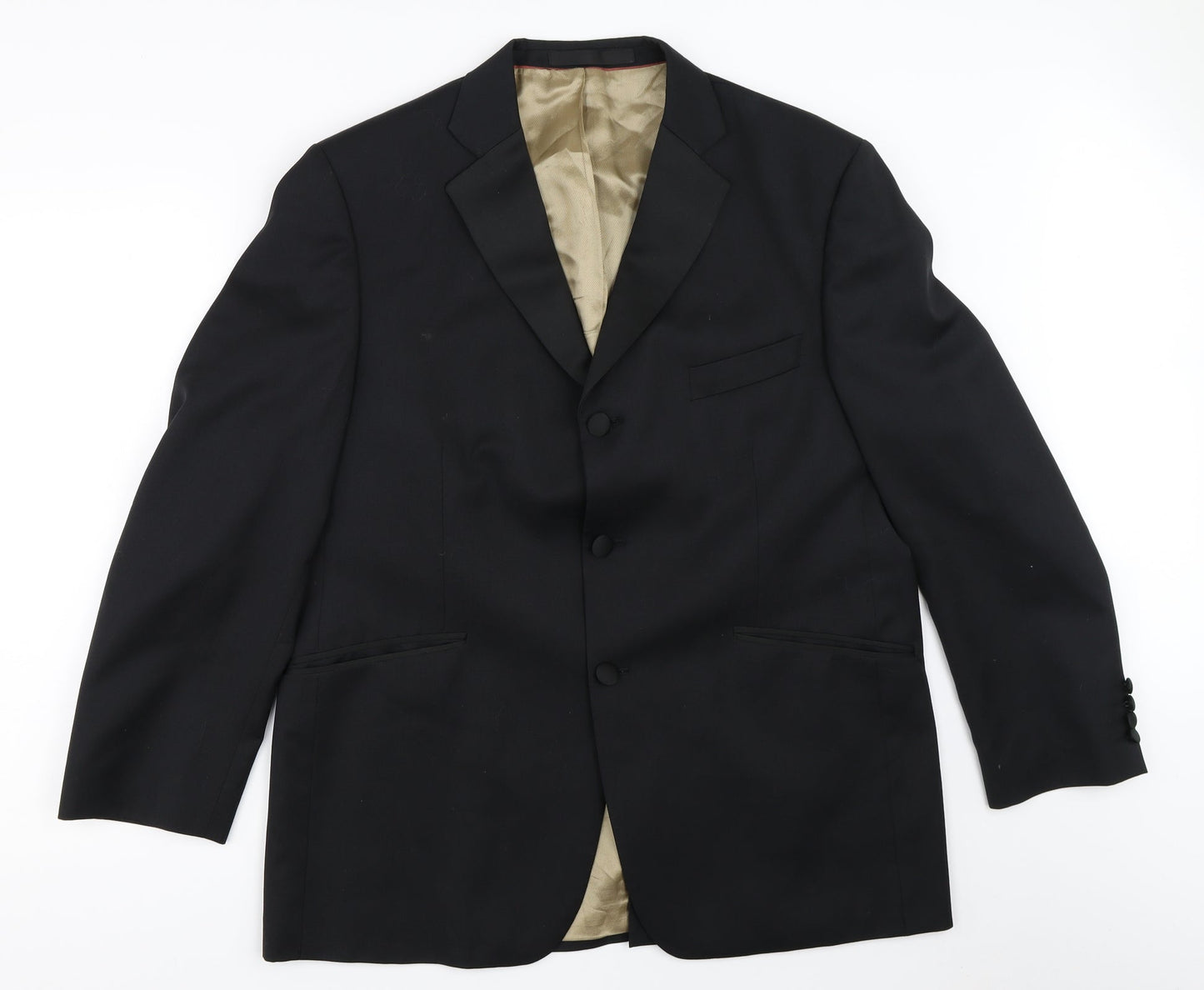 Mens UK Size 42 Preworn Regular Black Suit Jacket
