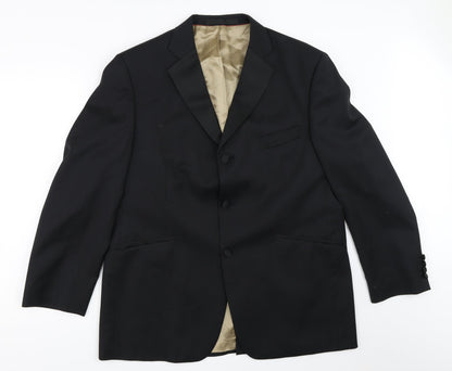Mens UK Size 42 Preworn Regular Black Suit Jacket