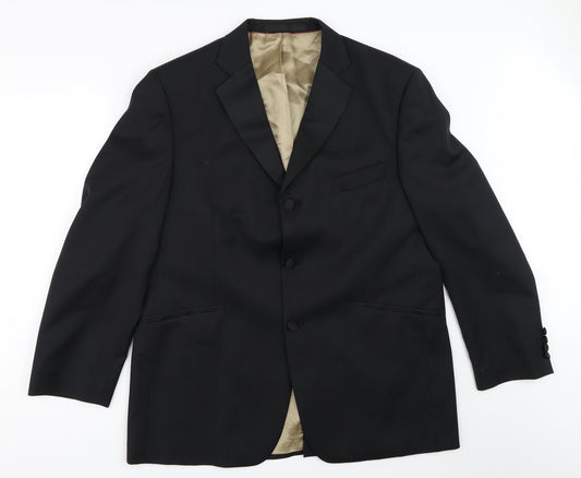 Mens UK Size 42 Preworn Regular Black Suit Jacket