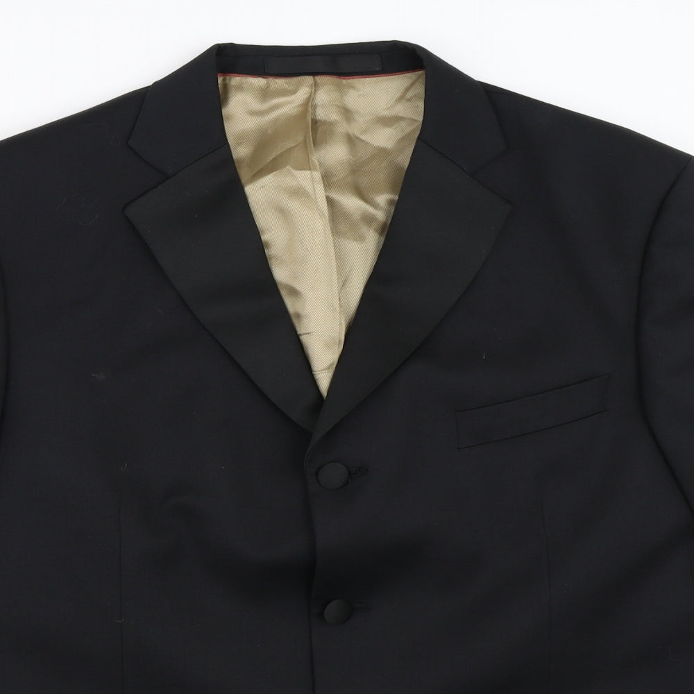 Mens UK Size 42 Preworn Regular Black Suit Jacket