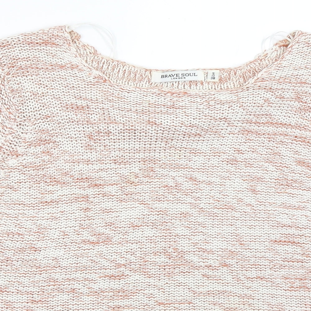 Womens UK Size S Brave Soul Ivory Pullover Jumper