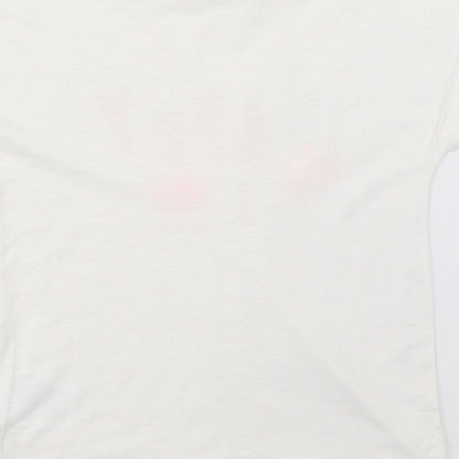 H&M Girls White   Basic T-Shirt Size 7-8 Years